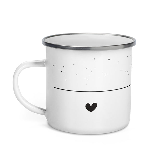 Emaille Tasse | herz-gepunktet | 350ml